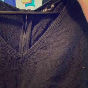 Express faded black 3/4 sleeve sweater